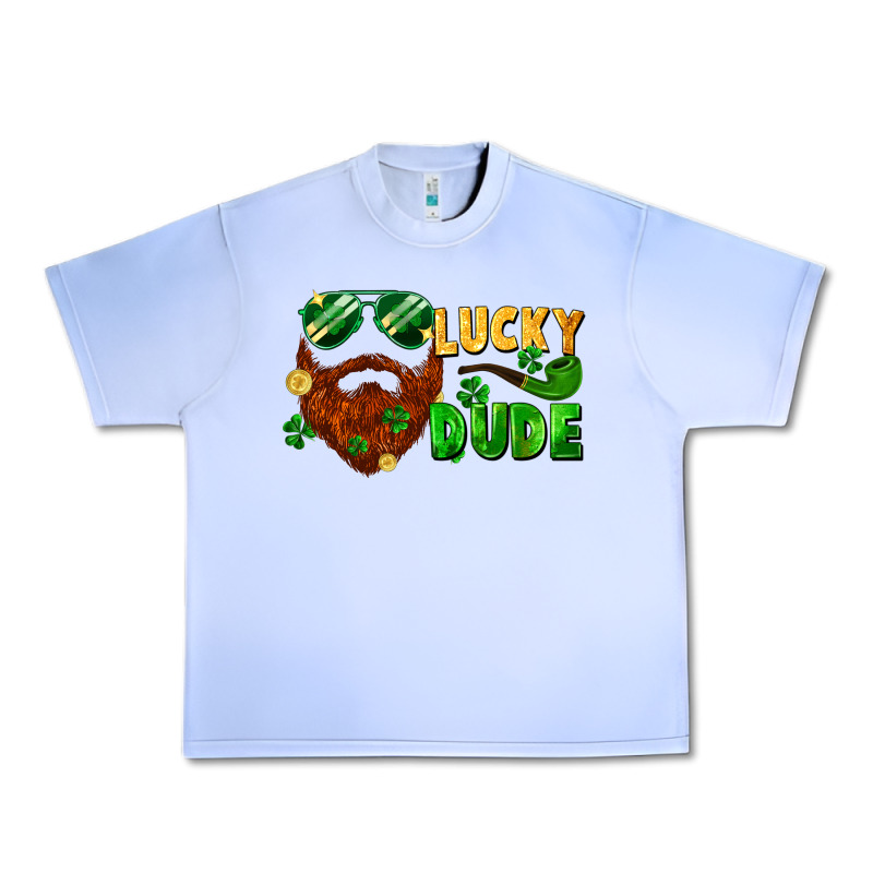 Lucky Dude Saint Patricks Bearded Man Urban Heavy Tee by FaDigitalArtStudio | Teevron