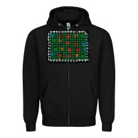 Black christmas buffalo plaid and lights background Zipper Hoodie - AdoDesignShop