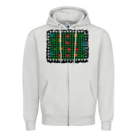 Dove Grey christmas buffalo plaid and lights background Zipper Hoodie - AdoDesignShop