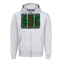 Heather Grey christmas buffalo plaid and lights background Zipper Hoodie - AdoDesignShop
