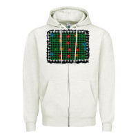 Christmas Buffalo Plaid And Lights Background Zipper Hoodie | Teevron