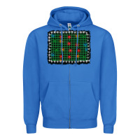 True Royal christmas buffalo plaid and lights background Zipper Hoodie - AdoDesignShop