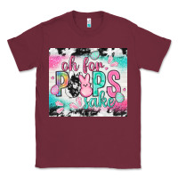 Burgundy Oh for peeps sake with cowhide tumbler Easter Day Classic Tee - HowdyJamesFarm