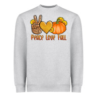 Heather Grey peace love fall Heavyweight Sweatshirt - AdoDesignShop