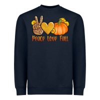 Navy peace love fall Heavyweight Sweatshirt - AdoDesignShop