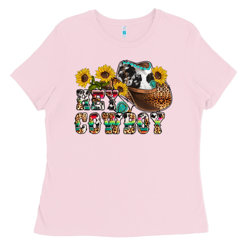 Hey Cowbow Ladies Tee by OliviaCreatesArt | Teevron