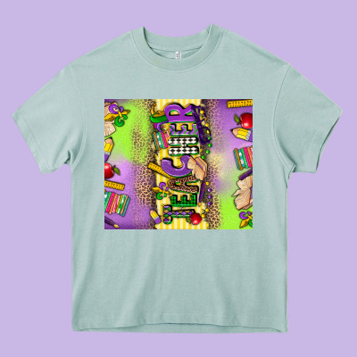 Teacher Mardi Gras Heavy Core Tee Designed By Cowgirlartshop