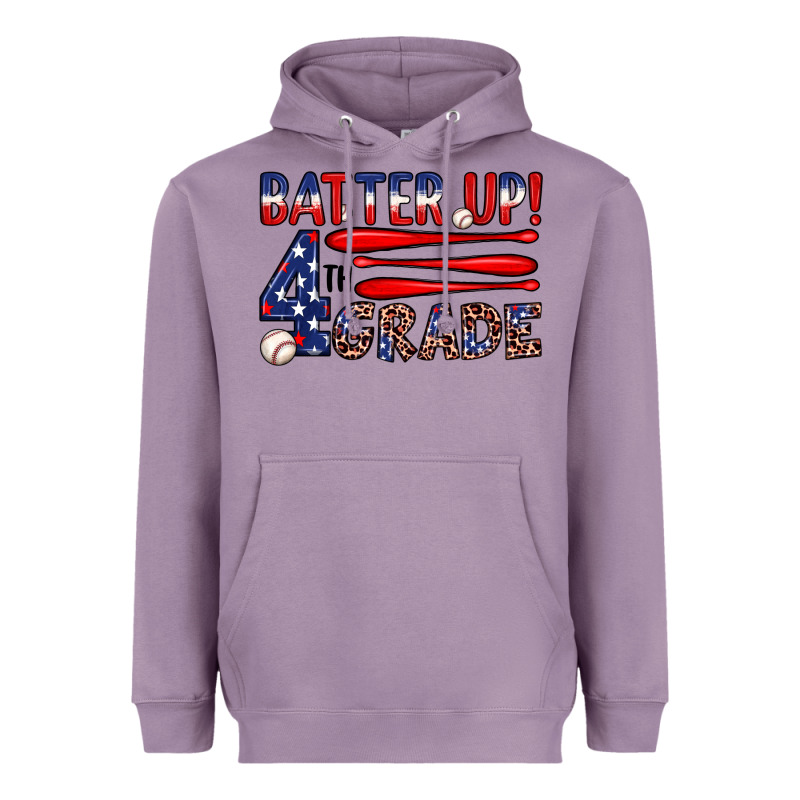 Batter Up 4th Grade Heavyweight Hoodie by JahusDesignShop | Teevron