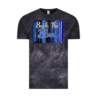 Cloud Black Back the blue brushstrokes Vintage Tee - FaDigitalArtStudio