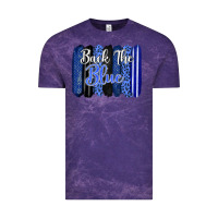 Cloud Purple Back the blue brushstrokes Vintage Tee - FaDigitalArtStudio