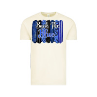 Back The Blue Brushstrokes Vintage Tee | Teevron