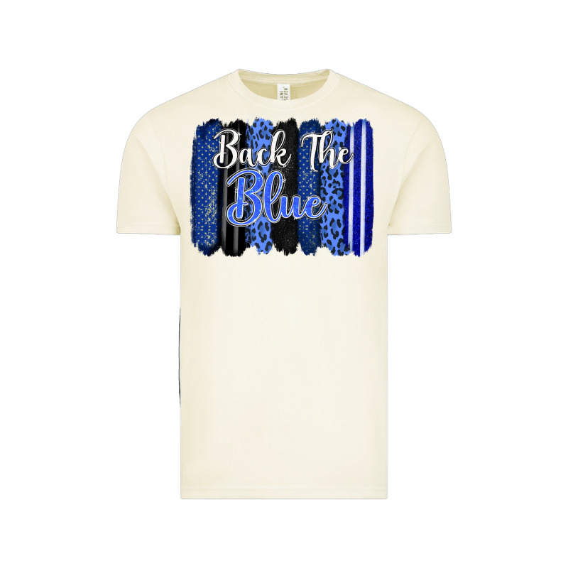 Back The Blue Brushstrokes Vintage Tee by FaDigitalArtStudio | Teevron