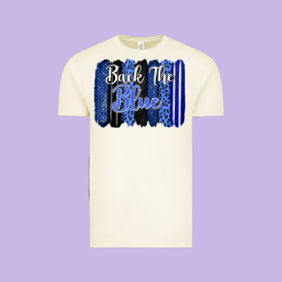 Back The Blue Brushstrokes Vintage Tee Designed By Fadigitalartstudio