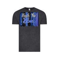 Vintage Black Back the blue brushstrokes Vintage Tee - FaDigitalArtStudio