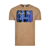 Vintage Coffee Back the blue brushstrokes Vintage Tee - FaDigitalArtStudio
