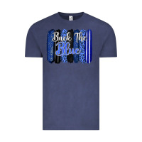 Vintage Denim Back the blue brushstrokes Vintage Tee - FaDigitalArtStudio