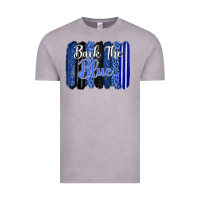 Vintage Zinc Back the blue brushstrokes Vintage Tee - FaDigitalArtStudio