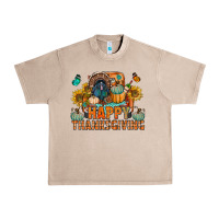 French Oak happy thanksgiving with truck bbs Urban Heavy Tee - BundleAndBundleShop