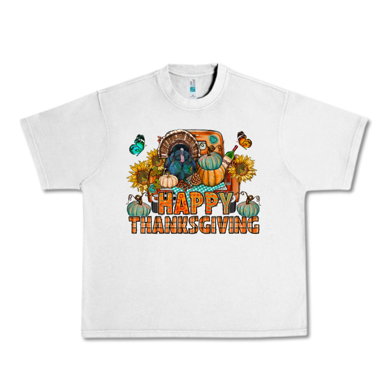 Happy Thanksgiving With Truck Bbs Urban Heavy Tee by BundleAndBundleShop | Teevron