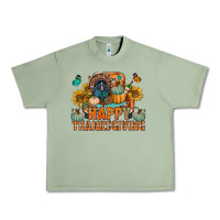 Oil Green happy thanksgiving with truck bbs Urban Heavy Tee - BundleAndBundleShop