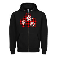 Black Christmas snowflakes patch Zipper Hoodie - AdoDesignShop