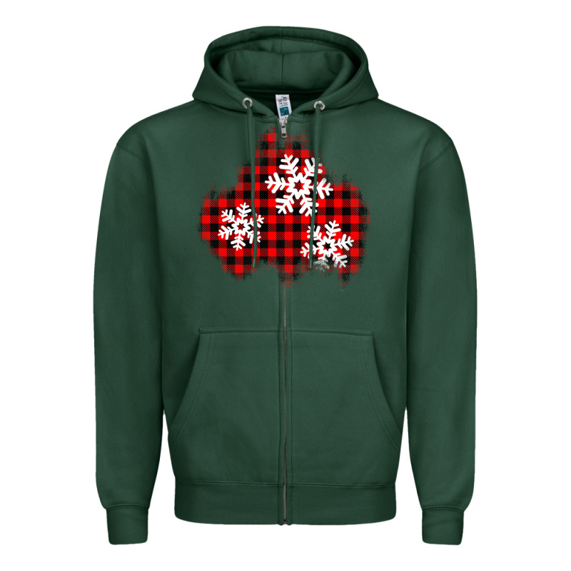 Christmas Snowflakes Patch Zipper Hoodie by AdoDesignShop | Teevron