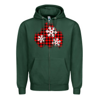 Sports Green Christmas snowflakes patch Zipper Hoodie - AdoDesignShop