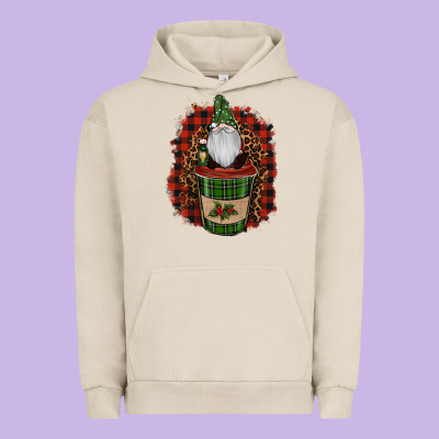Gnomes With Coffee Christmas Urban Hoodie Designed By Ranaportraitstore