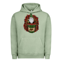 Pigment Oil Green gnomes with coffee christmas Urban Hoodie - RanaPortraitStore