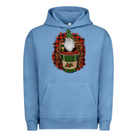 Pigment Pebble Blue gnomes with coffee christmas Urban Hoodie - RanaPortraitStore
