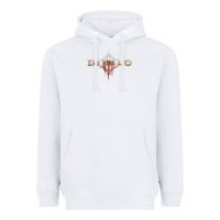 White #diablo Heavyweight Hoodie - DesigneFamous