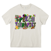 Cream speech therapist mardi gras cowgirl Heavy Core Tee - CowGirlArtShop