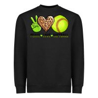 Black peace love softball Heavyweight Sweatshirt - AdoDesignShop
