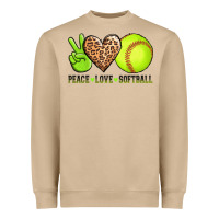 Mushroom peace love softball Heavyweight Sweatshirt - AdoDesignShop