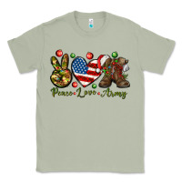 Peace Love Army Christmas 4th Of July Classic Tee | Teevron