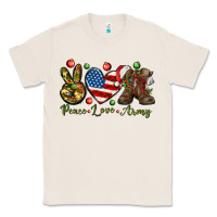 Natural Peace Love Army Christmas 4th of july Classic Tee - HowdyJamesFarm
