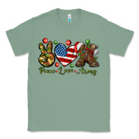 Sage Peace Love Army Christmas 4th of july Classic Tee - HowdyJamesFarm