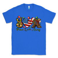 True Royal Peace Love Army Christmas 4th of july Classic Tee - HowdyJamesFarm