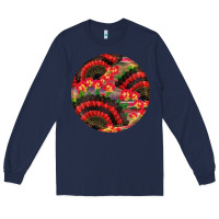 Navy hispanic heritage month round earrings Long Sleeve Tee - BundleAndBundleShop