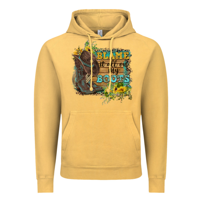 Blame It All On My Boots Vintage Hoodie by FaDigitalArtStudio | Teevron