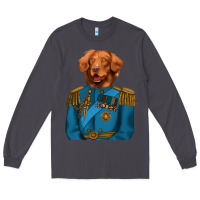 Smoke Golden Retriever Dog Portrait,Custom Pet Portraits,Renaissance Dog Long Sleeve Tee - RanaPortraitStore