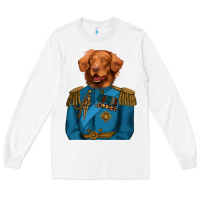 White Golden Retriever Dog Portrait,Custom Pet Portraits,Renaissance Dog Long Sleeve Tee - RanaPortraitStore