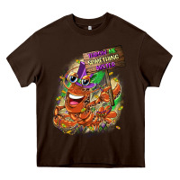 Chocolate Brown throw me something mister Heavy Core Tee - CowGirlArtShop