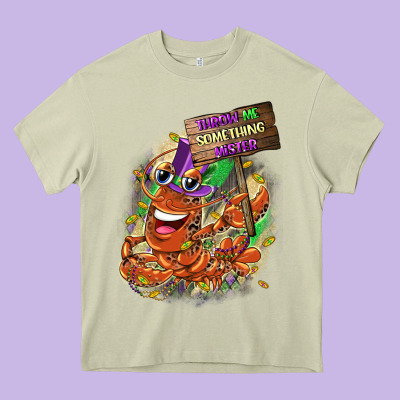 Throw Me Something Mister Heavy Core Tee Designed By Cowgirlartshop