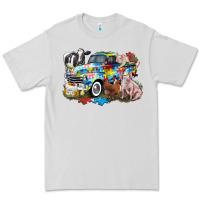 Dove Grey Autism truck with farm animals Premium Tee - CowGirlArtShop