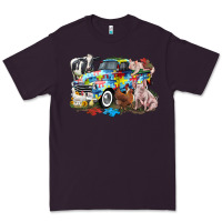 Autism Truck With Farm Animals Premium Tee | Teevron
