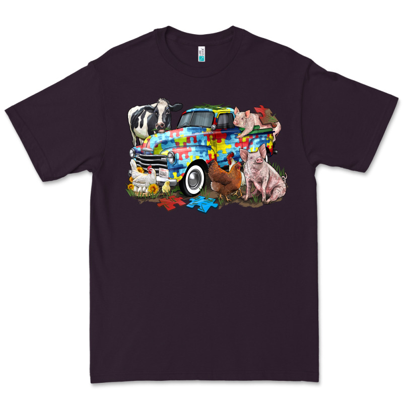 Autism Truck With Farm Animals Premium Tee by CowGirlArtShop | Teevron
