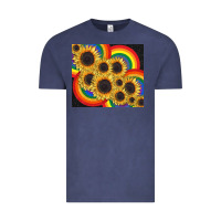 Vintage Denim Pride sunflower tumbler Vintage Tee - FaDigitalArtStudio