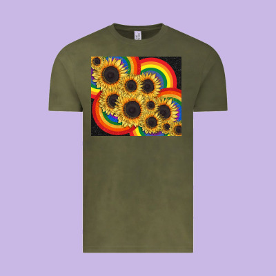 Pride Sunflower Tumbler Vintage Tee Designed By Fadigitalartstudio