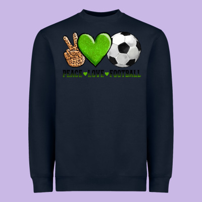 Peace Love Soccer Heavyweight Sweatshirt Designed By Adodesignshop